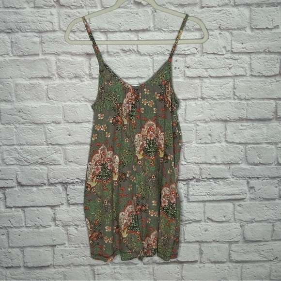 Labiz Floral Paisley Print Sage Green Romper - Picture 8 of 14